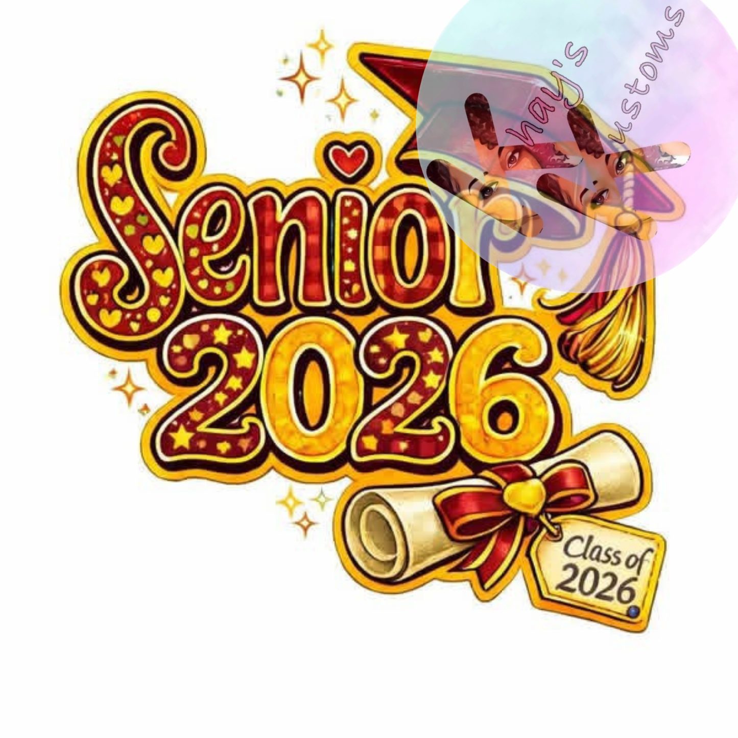 DTF TRANSFER SENIOR HEART 2026