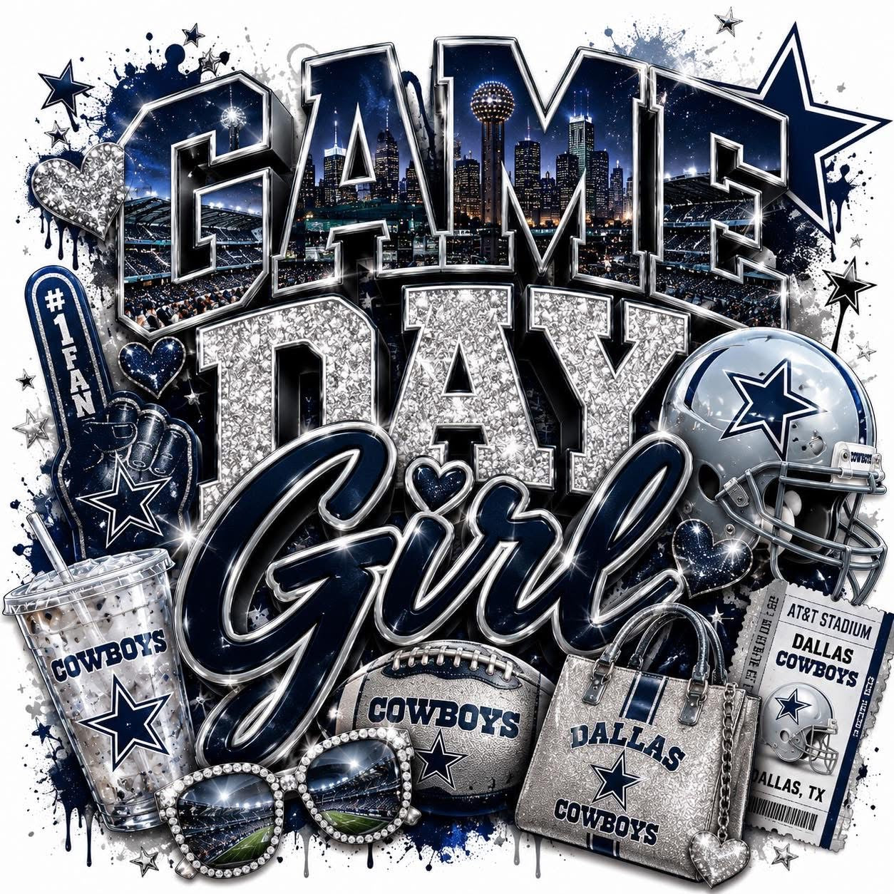 Dtf Transfer-Game day Cowboys