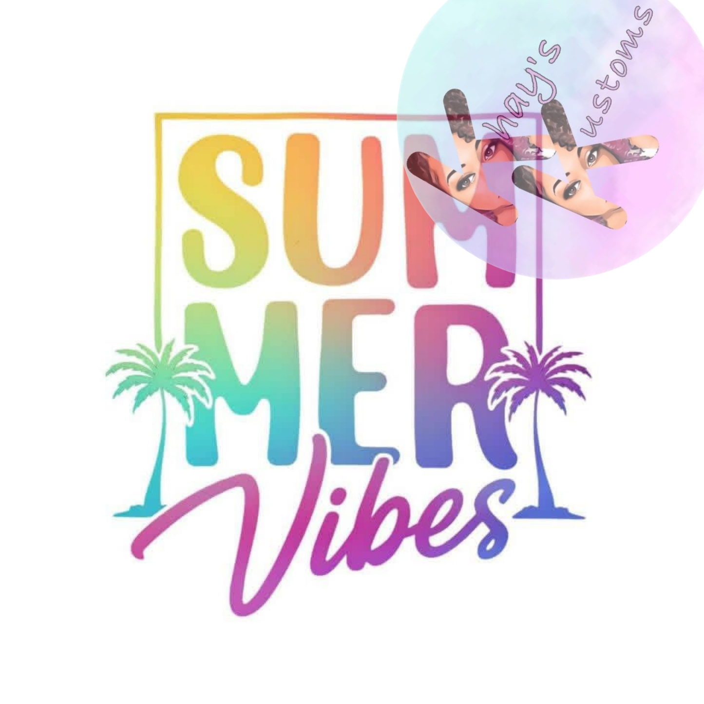 DTF TRANSFER- SUMMER VIBES COLORFUL