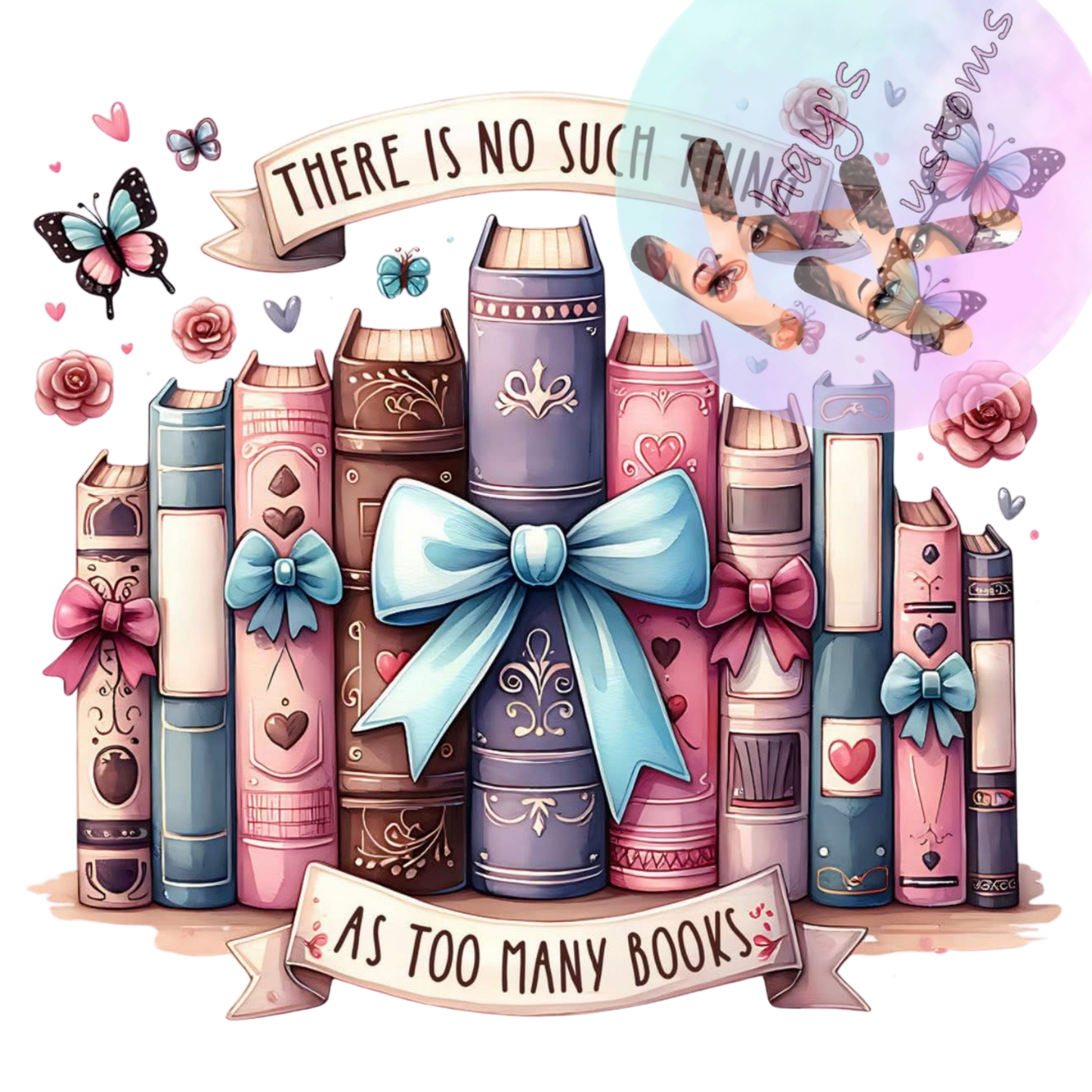 DTF TRANSFER- THERE IS NO SUCH THING AS TOO MANY BOOKS