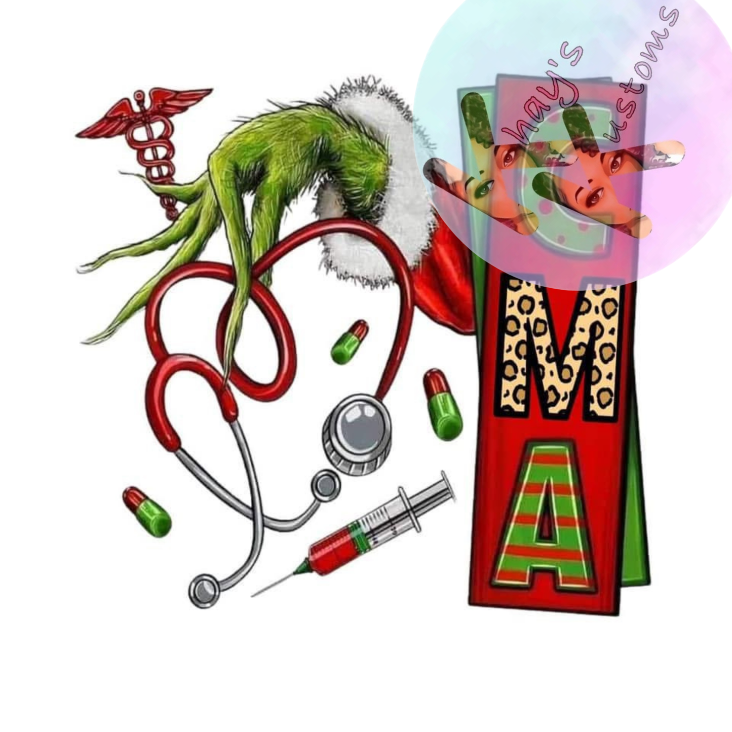 DTF TRANSFER- GRINCH HAND MA