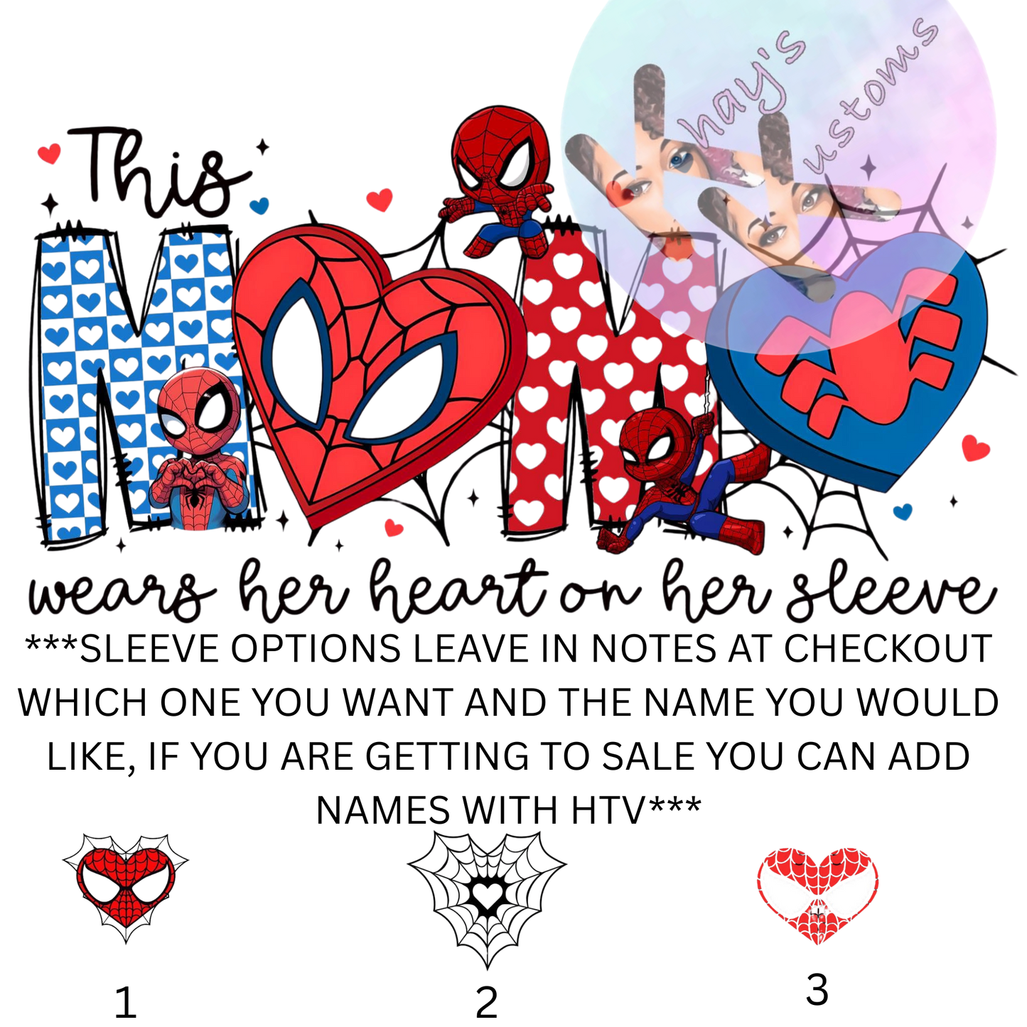 DTF TRANSFER-SPIDERMAN HEART