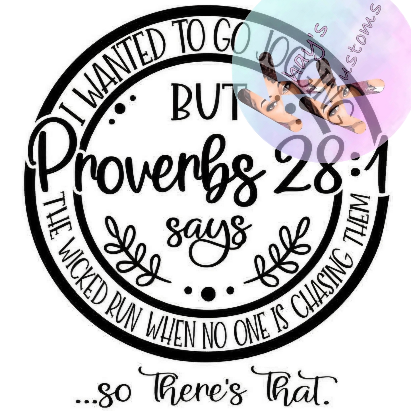 DTF TRANSFER- PROVERBS 28:1
