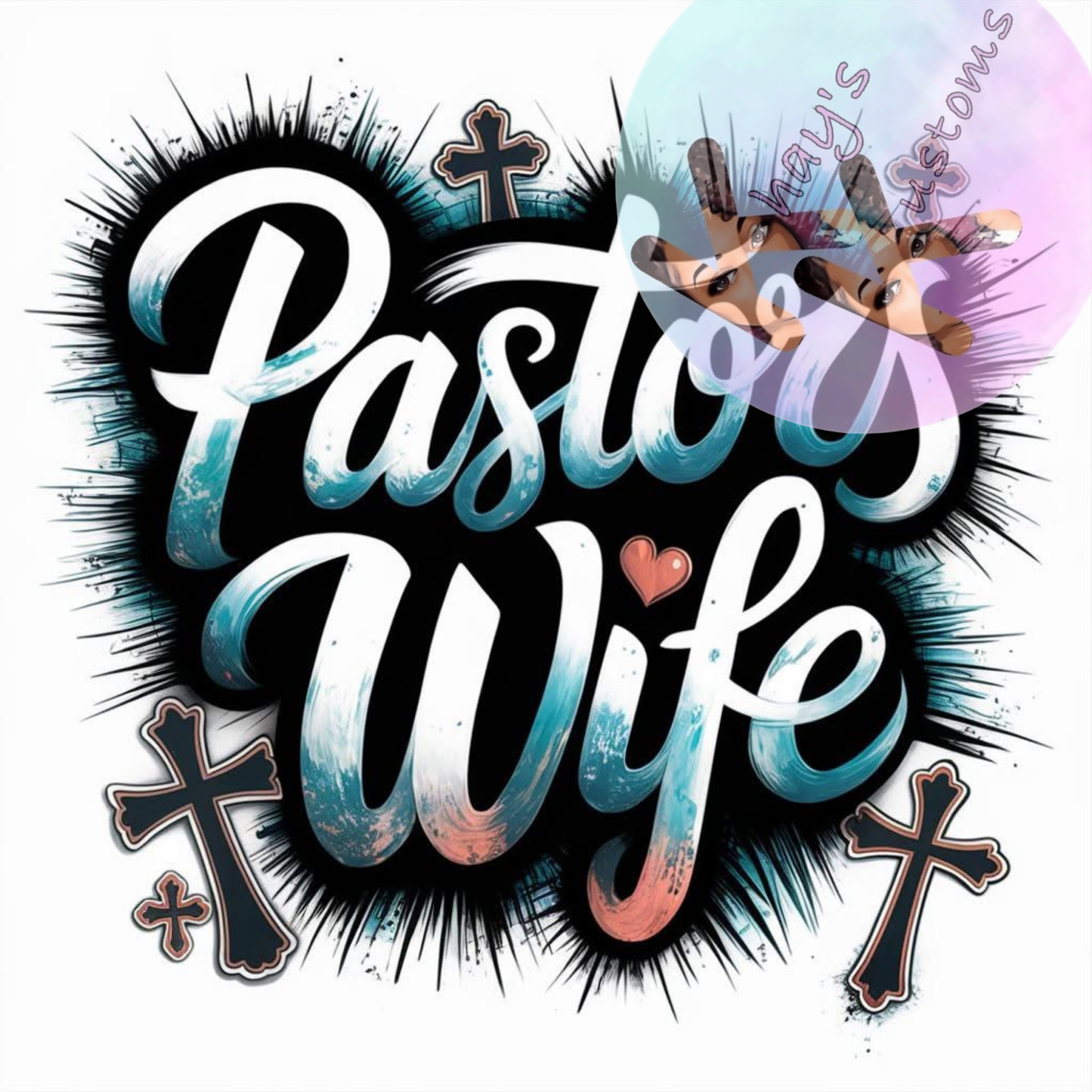 DTF TRANSFER- PASTORS WIFE BLUE