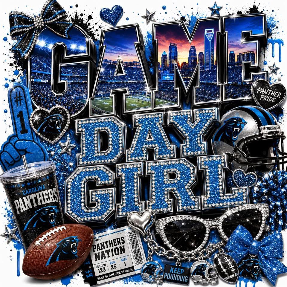 DTF Transfer- game day Panthers