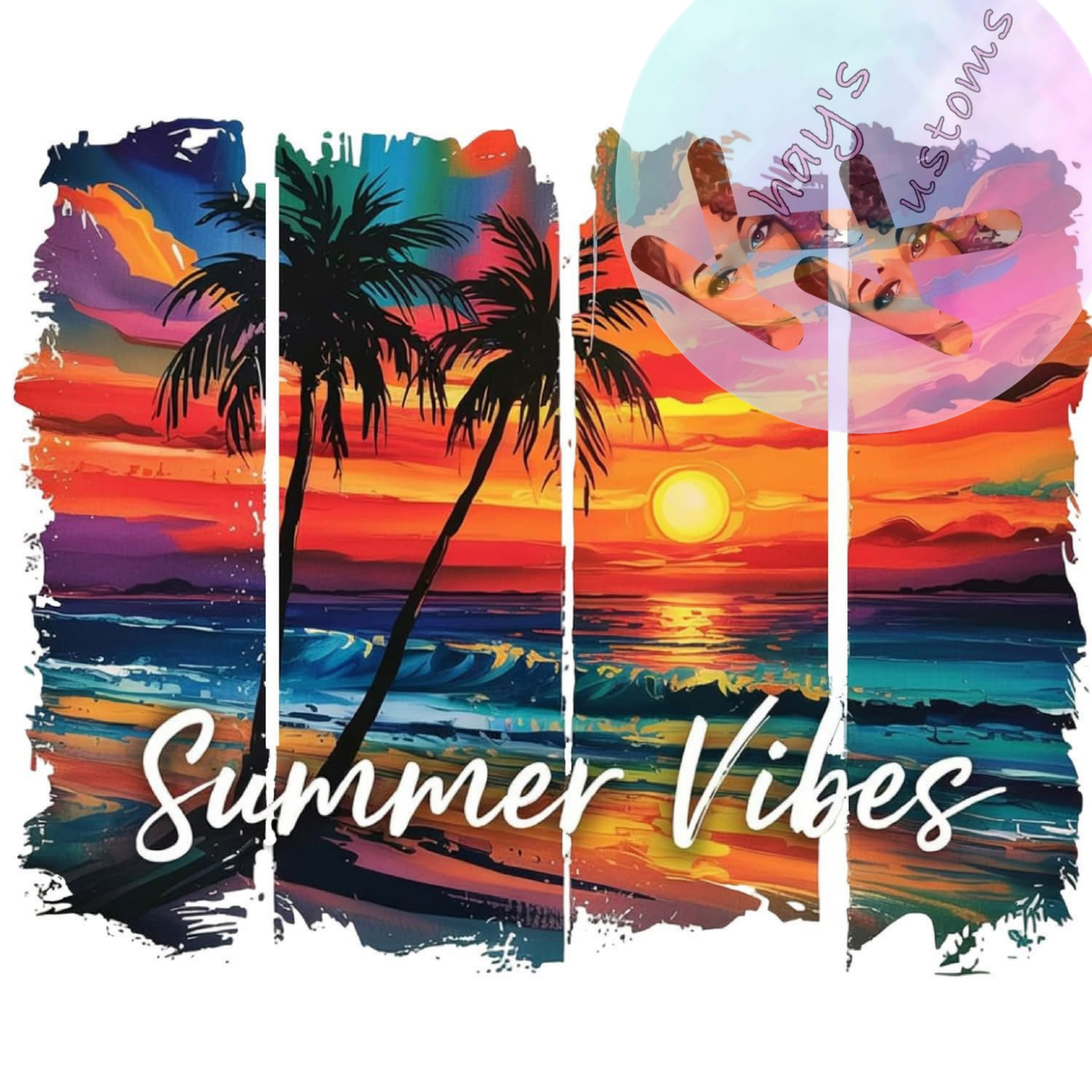 DTF TRANSFER- SUMMER VIBES 3 PANEL