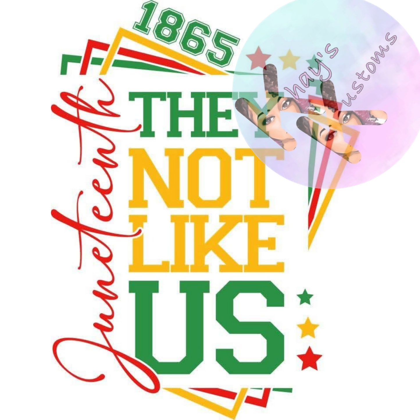 DTF TRANSFER- JUNETEENTH 1865 THEY NOT LIKE US