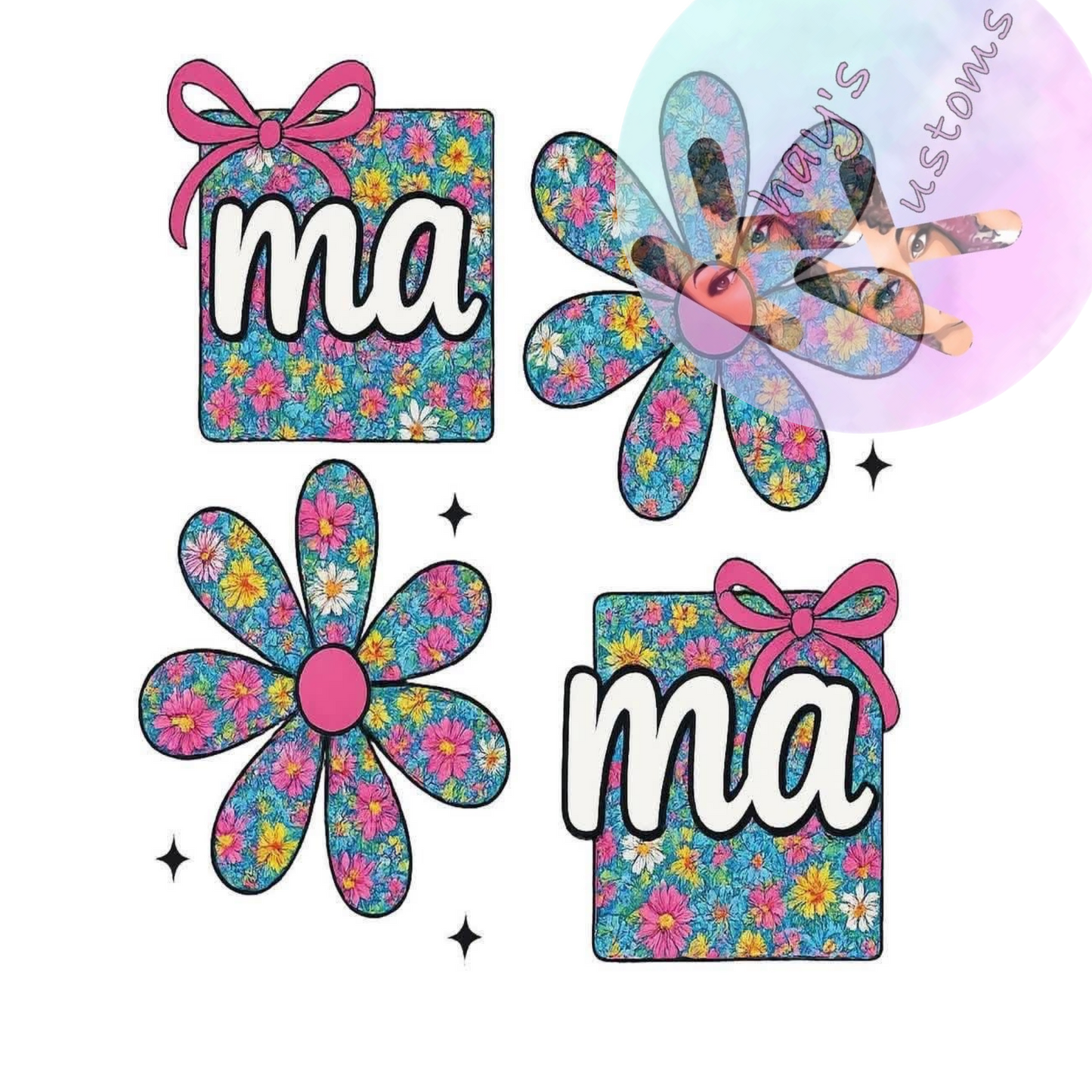 DTF TRANSFER- MAMA BOX AND FLOWERS