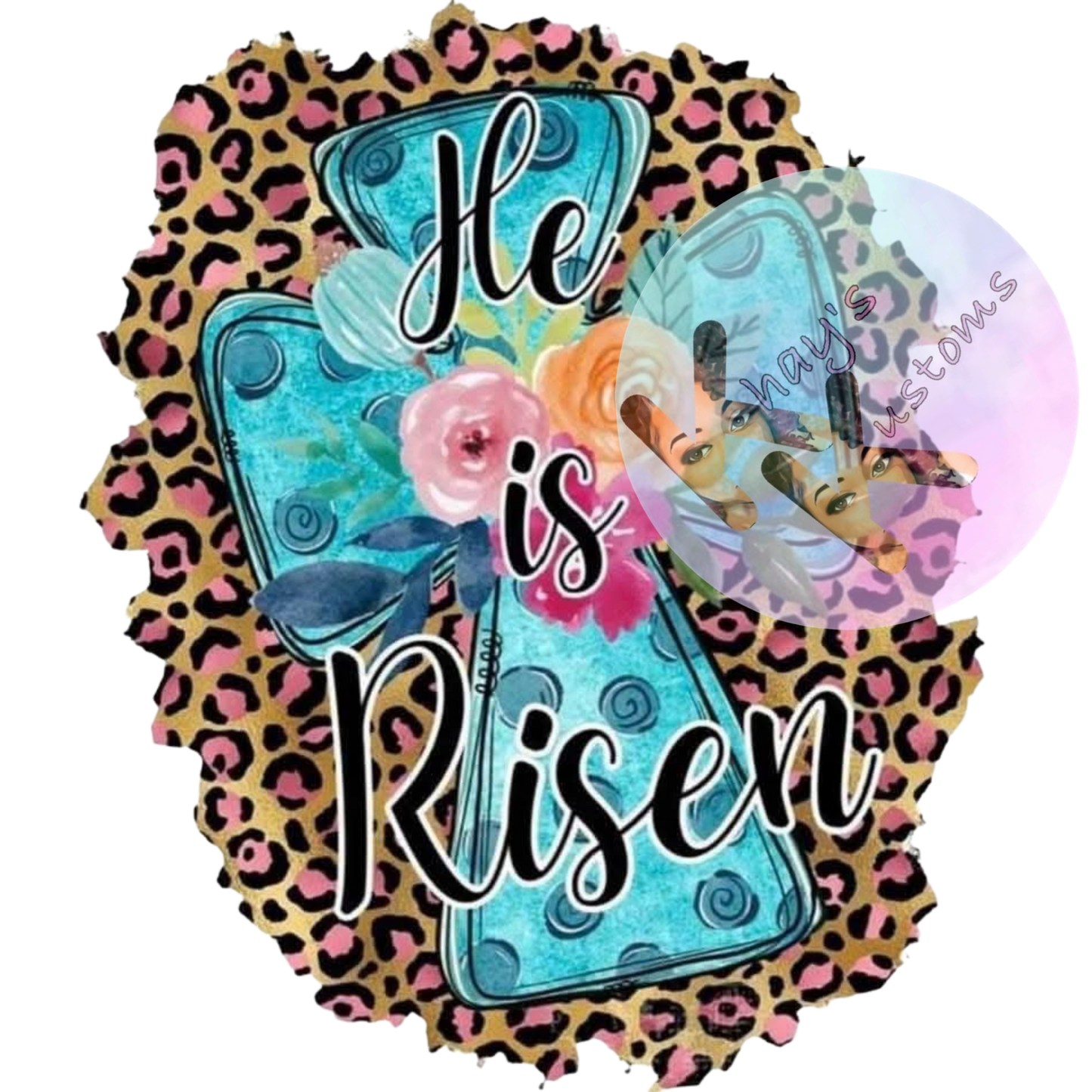 DTF TRANSFER-HE IS RISEN CHEETAH