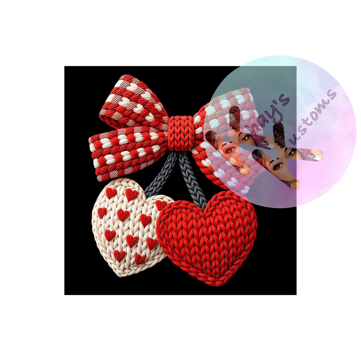 DTF TRANSFER- CHERRY HEARTS