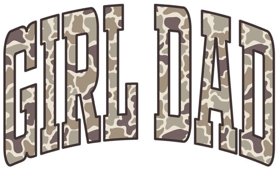 DTF TRANSFER CAMO GIRL DAD