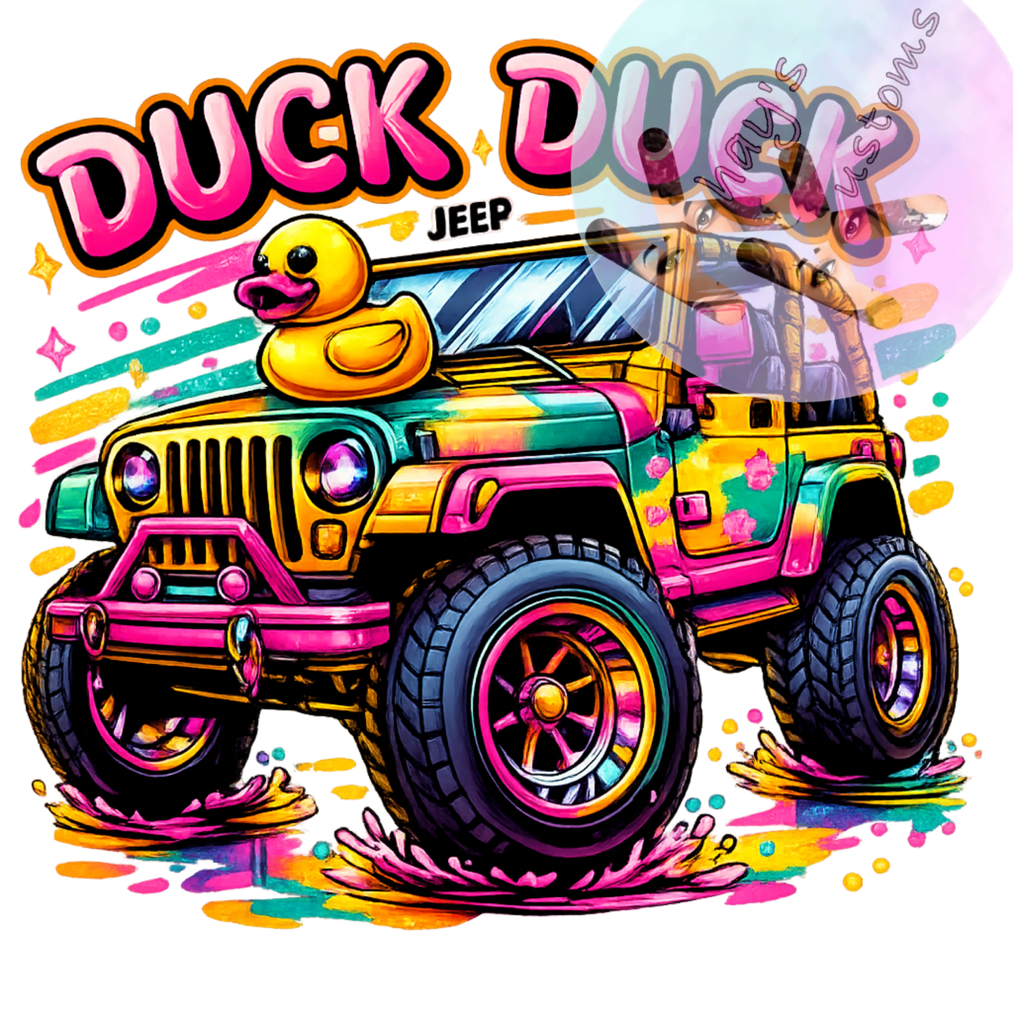 DTF TRANSFER-DUCK DUCK JEEP