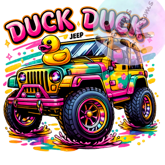 DTF TRANSFER-DUCK DUCK JEEP