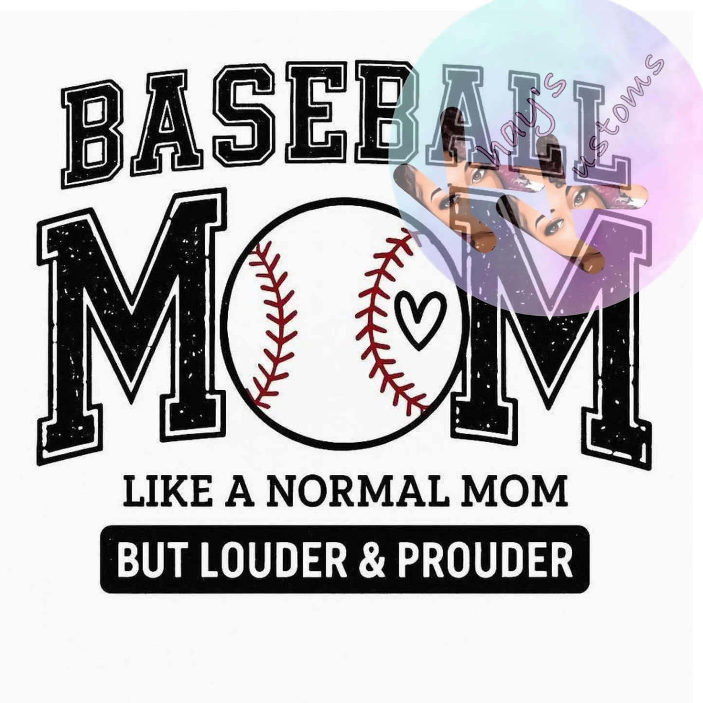 DTF TRANSFER- BASEBALL MOM LIKE ANORMAL MOM BUT LOUDER