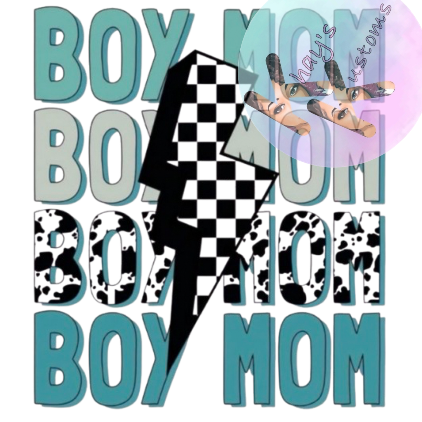 DTF TRANSFER- BOY MOM RETRO