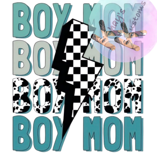 DTF TRANSFER- BOY MOM RETRO