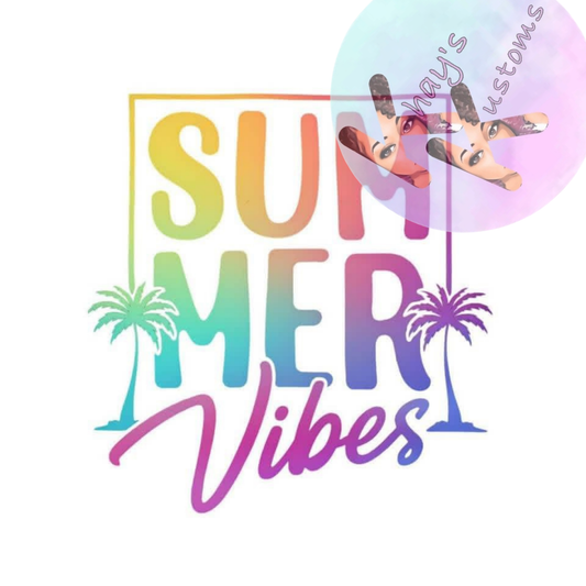 DTF TRANSFER- SUMMER VIBES COLORFUL