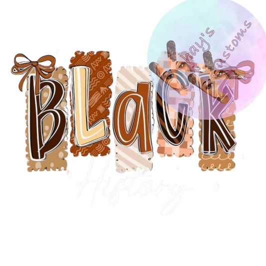 DTF TRANSFER- BLACK HISTORY BOWS