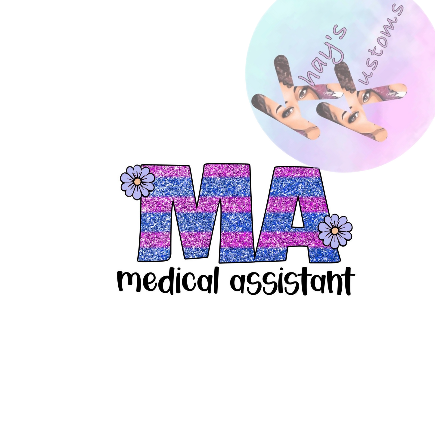 DTF TRANSFER- BLUE AND PINK MA