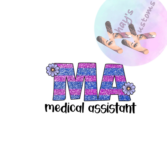 DTF TRANSFER- BLUE AND PINK MA