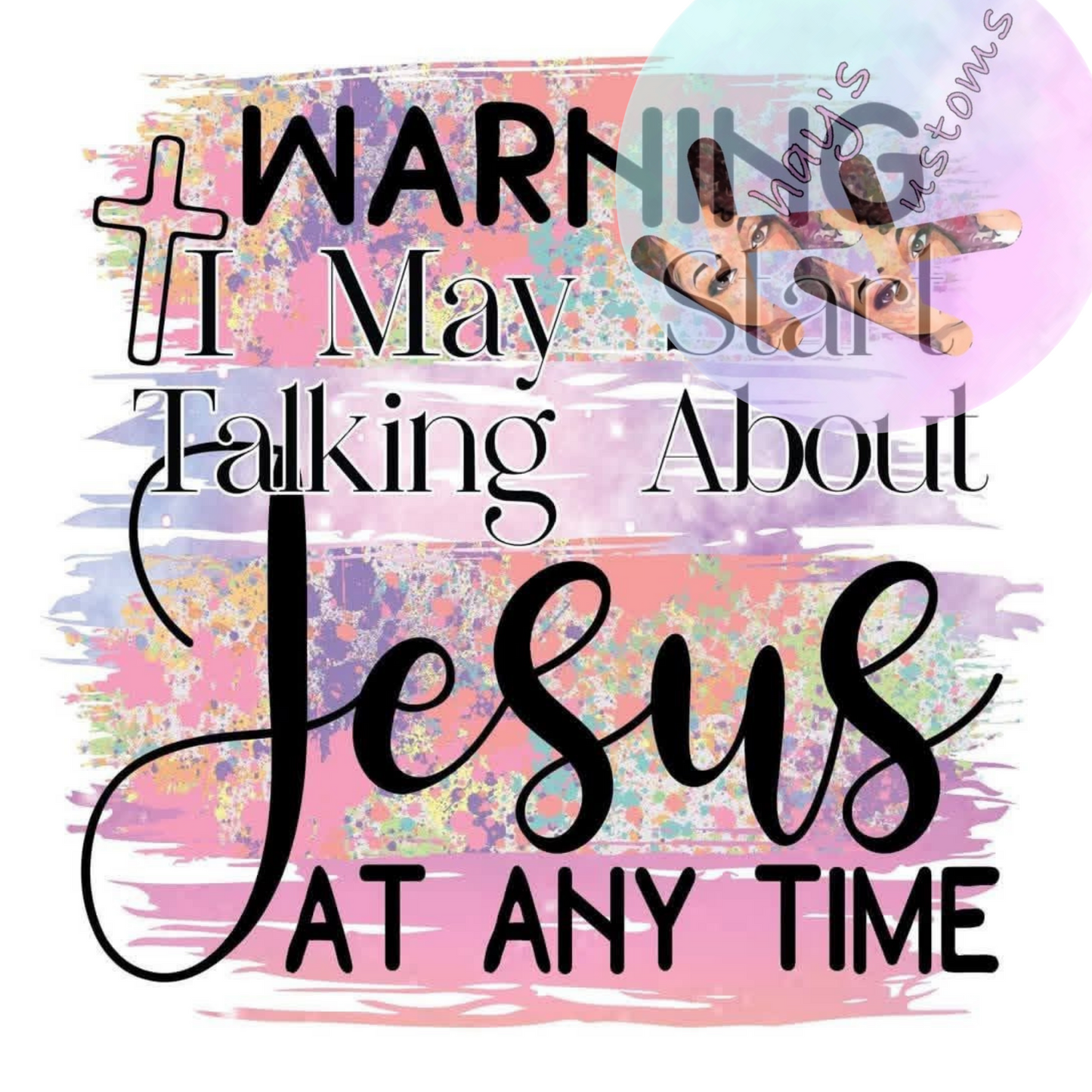 DTF TRANSFER- WARNING JESUS