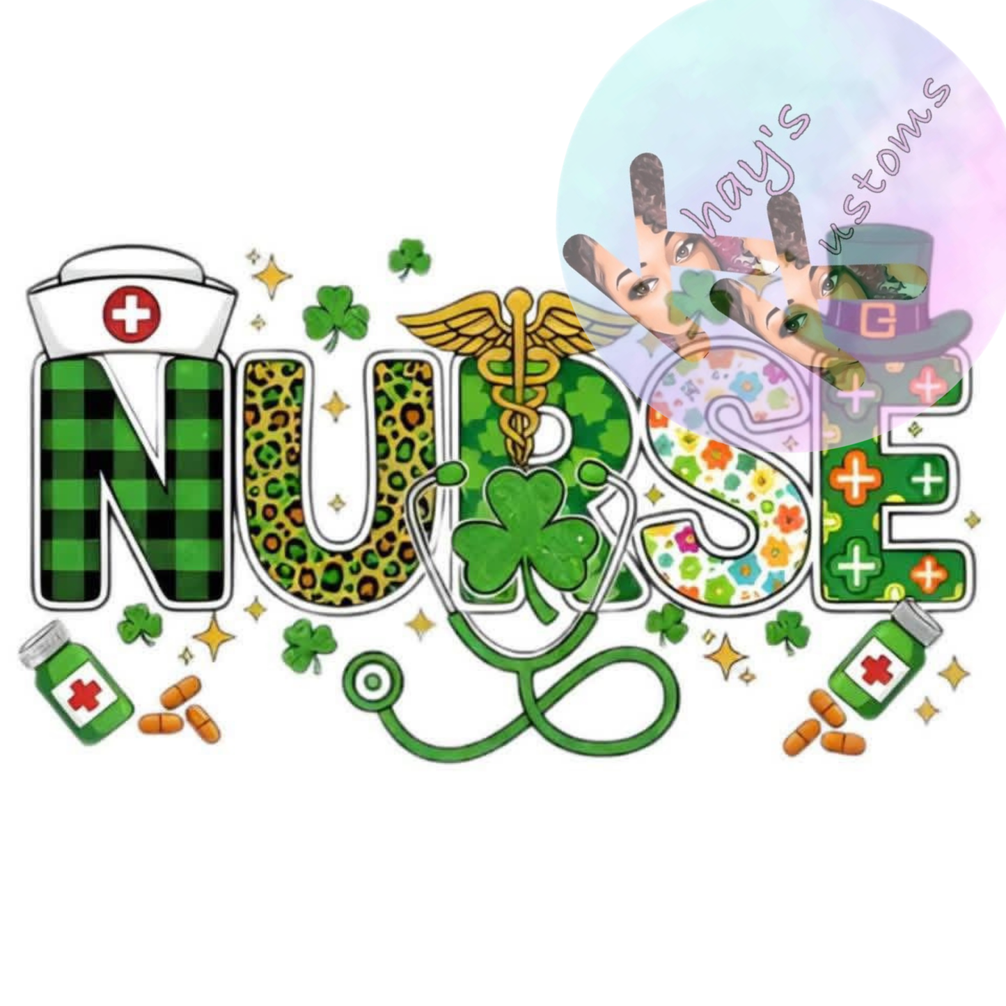 DTF TRANSFER- ST.PAT NURSE