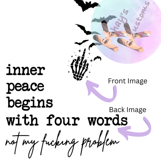 DTF TRANSFER- INNER PEACE FRONT AND BACK IMAGE