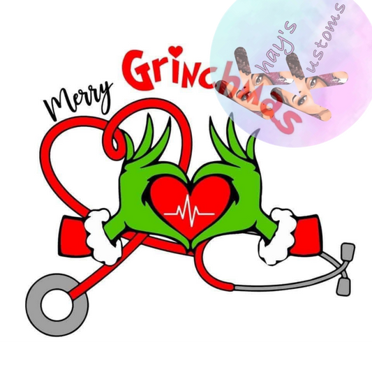 DTF TRANSFER- MERRY GRINCHMAS HEART