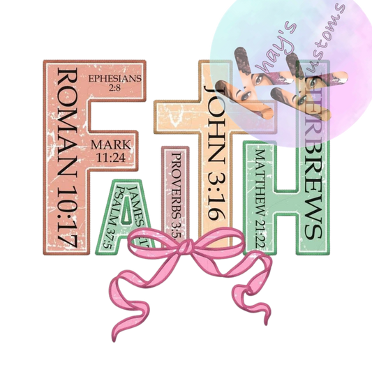 DTF TRANSFER- FAITH MULIT COLOR