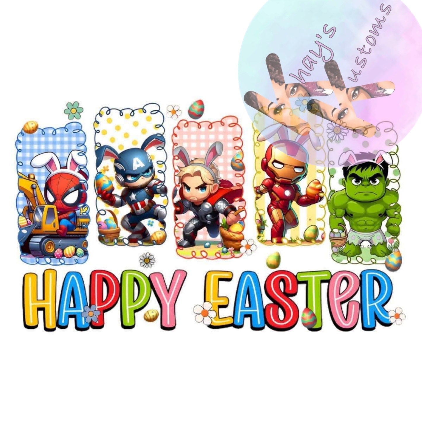 DTF TRANSFER- HAPPY EASTER SPIDERMAN CREW