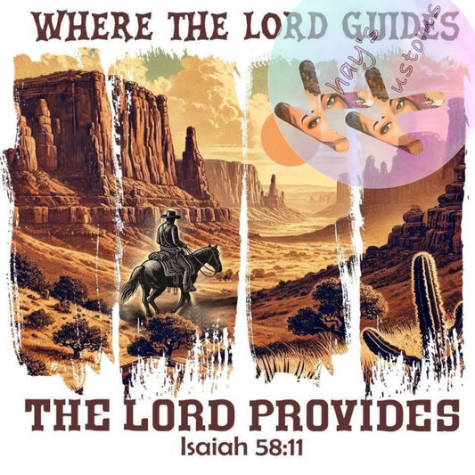 DTF TRANSFER- WHERE THE LORD GUIDES