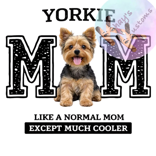 DTF TRANSFER-YORKIE MOM