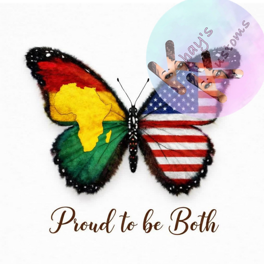 DTF TRANSFER- PROUD TO BE BLACK BUTTERFLY