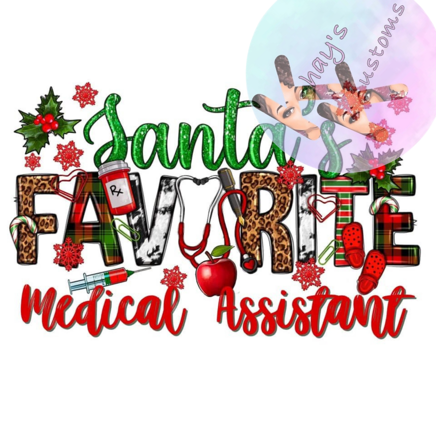 DTF TRANSFER- SANTA FAV MA