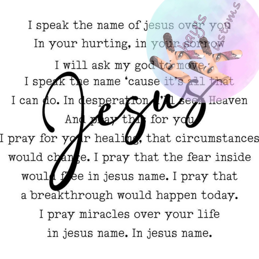 DTF TRANSFER- JESUS MESSAGE