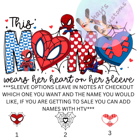 DTF TRANSFER-SPIDERMAN HEART