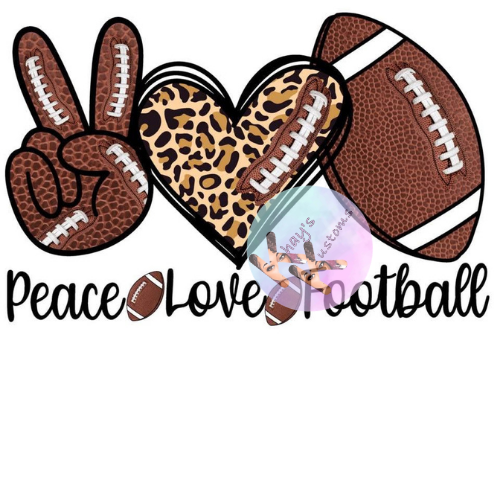 DTF Transfer-peace,love,football