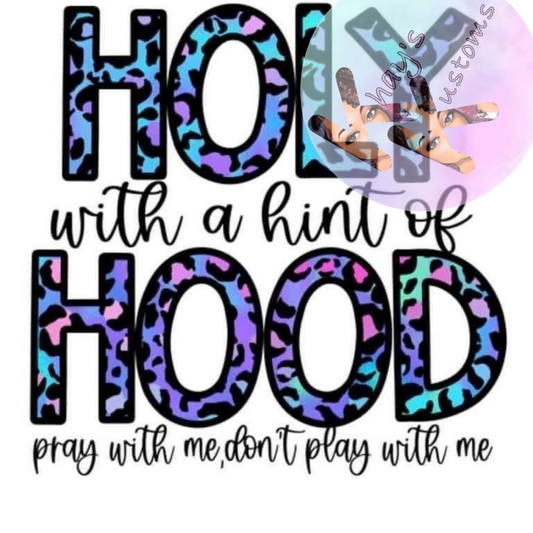 DTF TRANSFER- HOLY HOOD MULTI COLOR CHEETAH
