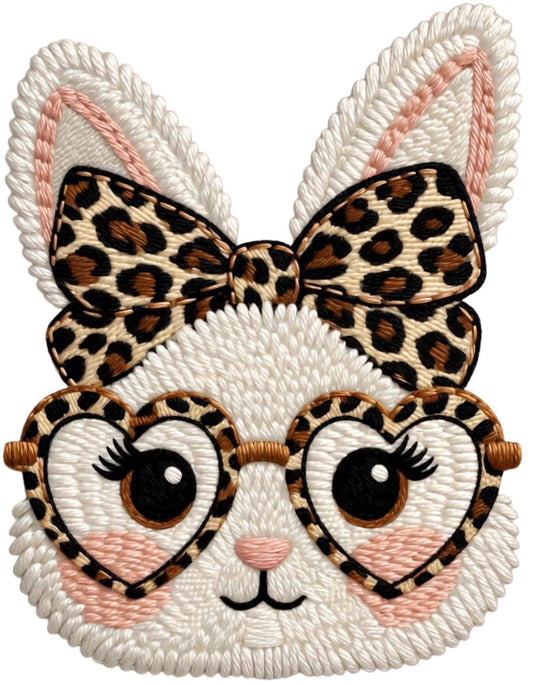 DTF TRANSFER-CHEETAH FUZZY BUNNY
