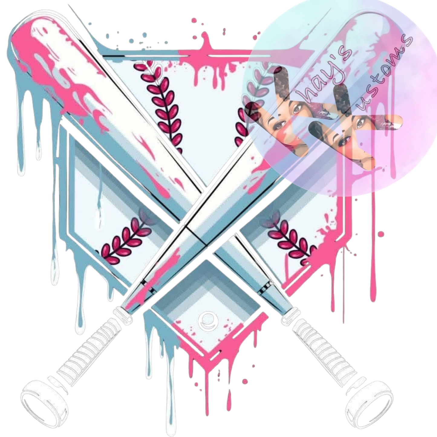 DTF TRANSFER- BASEBALL BAT DRIP