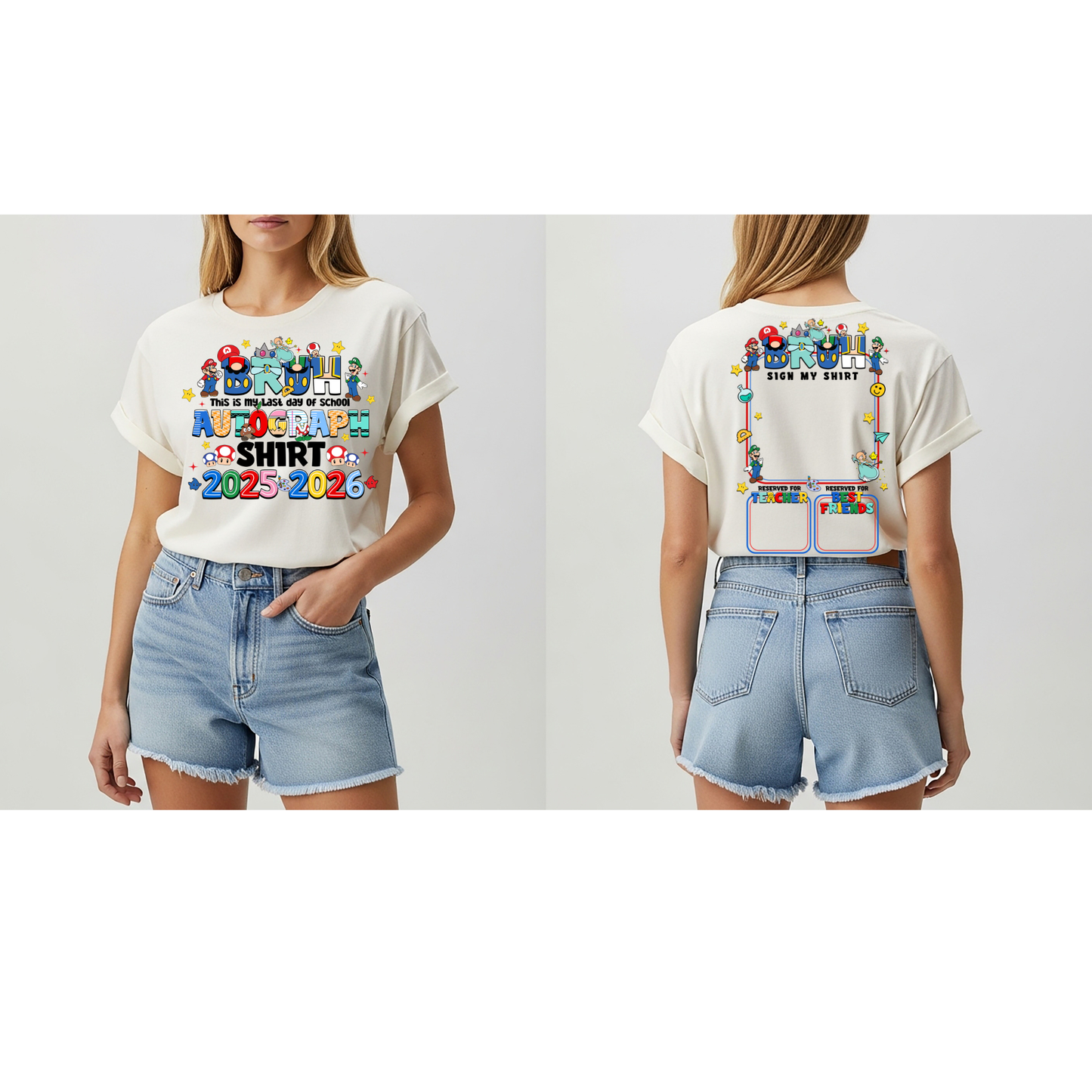Mario autograph last day shirt