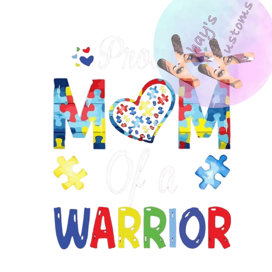 DTF TRANSFER- MOM OF A WARRIOR