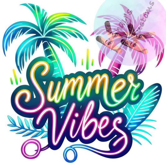 DTF TRANSFER- SUMMER VIBES PALM TREES