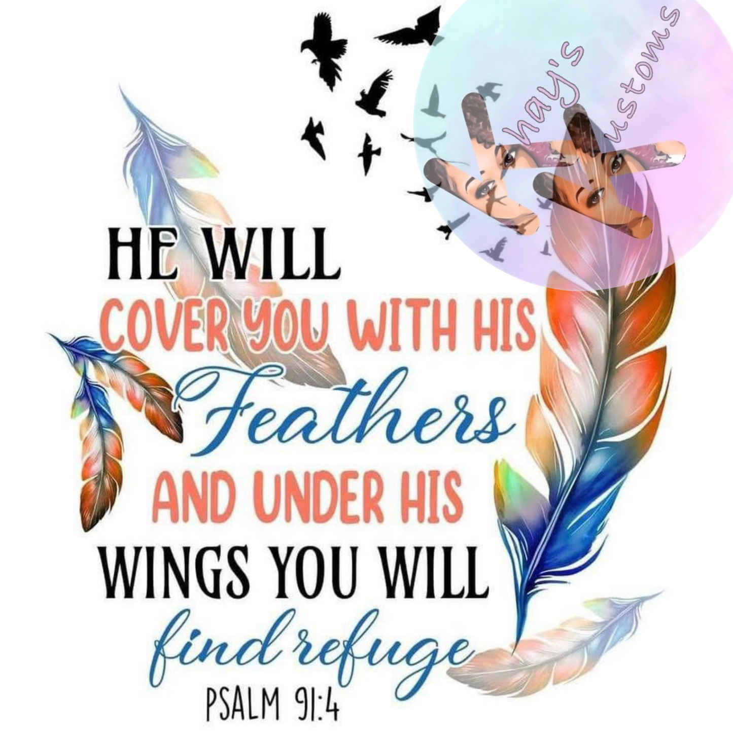 DTF TRANSFER- HE WILL COVER YOU