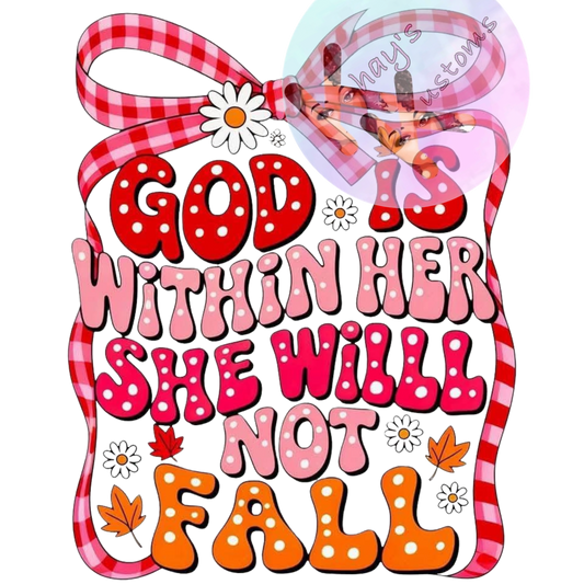 DTF TRANSFER- GOD IS WITHIN HER PINK