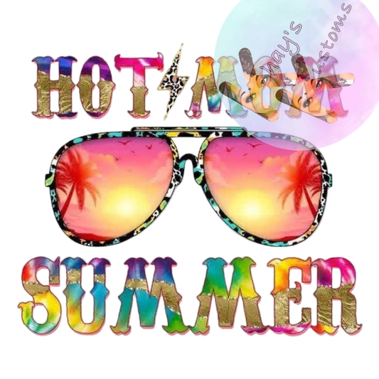 DTF TRANSFER- HOT MESS SUMMER GLASSES