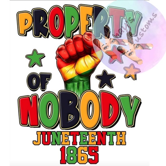 DTF TRANSFER- PROEPRTY OF NOBODY