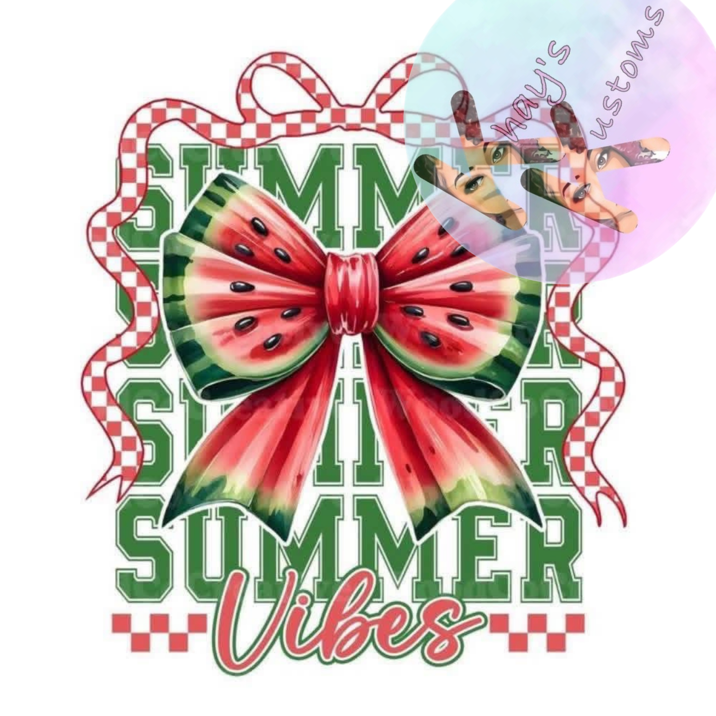 DTF TRANSFER- SUMMER VIBES WALTERMELON