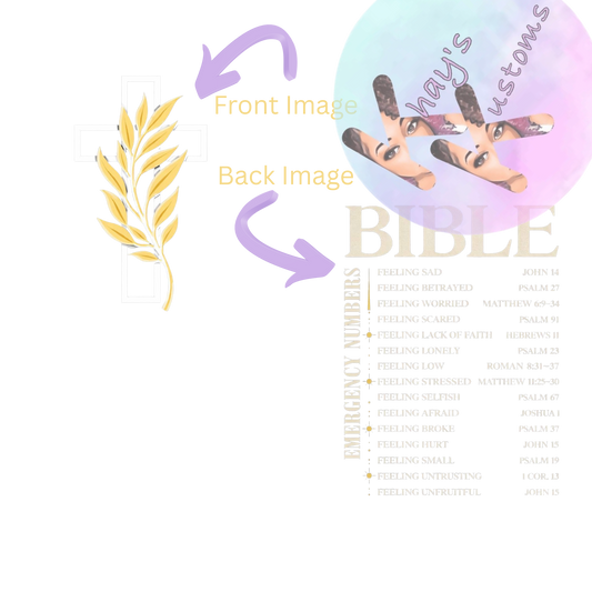 DTF TRANSFER- BIBLE, BACK AND FRONT IMAGE