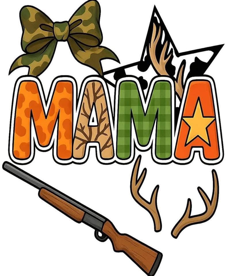 DTF TRANSFER CAMO MAMA ORANGE